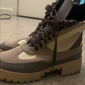 Tan/brown platform booties